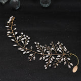 Crystal Leaf Wedding Headbands Bride Hair Accessories
