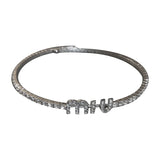 Crystal Letter Collar Chocker Necklace Light-luxury