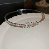 Crystal Letter Collar Chocker Necklace Light-luxury