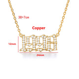 Zircon Birth Year Letter Pendant Necklace 1996 1997 Initial Choker Jewelry