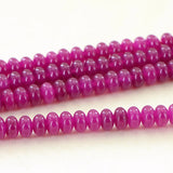 Ruby Stone Loose Glossy Wheel Beads 5x8mm for Women DIY Jewelry Making