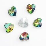 Crystal Love Heart Pendants 10/14mm Charms Glass Heart Beads