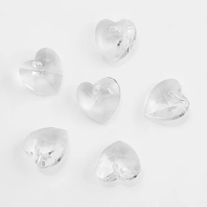 Crystal Love Heart Pendants 10/14mm Charms Glass Heart Beads