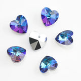 Crystal Love Heart Pendants 10/14mm Charms Glass Heart Beads