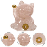 Crystal Lucky Cat Cake Ornament Japanese Beckoning Cat
