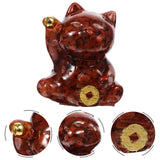 Crystal Lucky Cat Cake Ornament Japanese Beckoning Cat