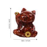 Crystal Lucky Cat Cake Ornament Japanese Beckoning Cat