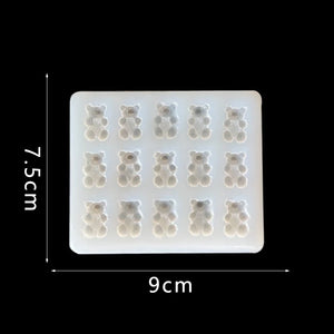 Crystal Mini Bear/Bear's Paw Silicone Mold for DIY Jewelry Making