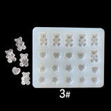 Crystal Mini Bear/Bear's Paw Silicone Mold for DIY Jewelry Making