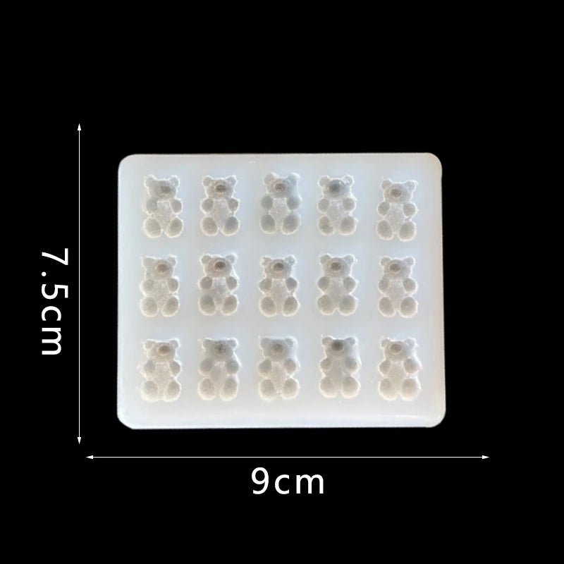 Crystal Mini Bear/Bear's Paw Silicone Mold for DIY Jewelry Making