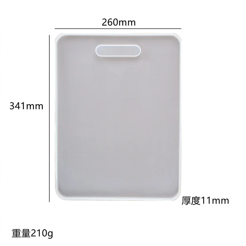 Large Square Handle Tray Silicone Resin Mold DIY Craft