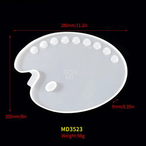 Crystal Mirror Palette Painting Board Resin Silicone Mold