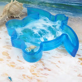 Crystal Mirror 3D Tortoise Animals Ashtray Mold DIY Resin Mold