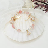 Crystal Natural Stone Glass Leaves Bracelet Beads Bracelet Lucky Bracelets