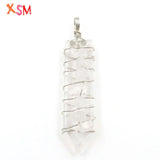 7 Chakra Natural Stone Sword Pendant