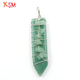 7 Chakra Natural Stone Sword Pendant