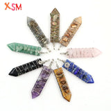 7 Chakra Natural Stone Sword Pendant
