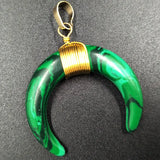 Crystal Opal Howlite Carnelian Malachite Art Pendant Bead