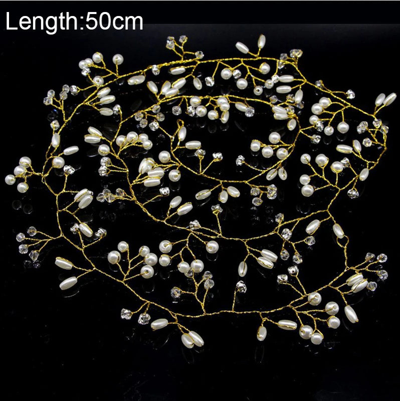 Crystal Pearl Bridal Hair Vine Tiaras Head piece Hair Comb Headband Hairpins