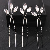 Crystal Pearl Flower Hair Pins Clips Wedding Hair Accessories