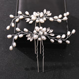 Crystal Pearl Flower Hair Pins Clips Wedding Hair Accessories