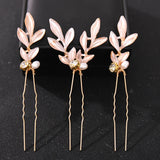 Crystal Pearl Flower Hair Pins Clips Wedding Hair Accessories