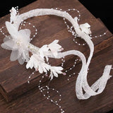 Crystal Pearl Hair Belt Bridal Hair Ornaments