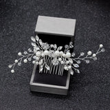 Crystal Pearl Hairpin Hair Vine Tiaras Headpiece Hair Comb Pins