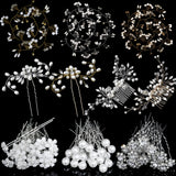 Crystal Pearl Hairpin Hair Vine Tiaras Headpiece Hair Comb Pins