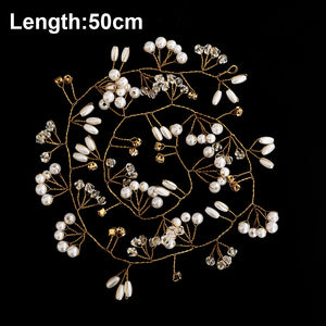 Crystal Pearl Hairpin Hair Vine Tiaras Headpiece Bridal Accessories