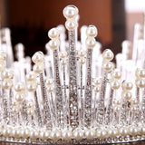 Crystal/Pearl Queen Wedding Bridal Tiaras and Crowns Bride Headpiece