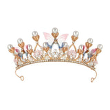 Princess Crown Butterfly Tiara for Girls Wedding Birthday Headwear