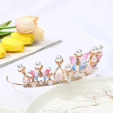 Princess Crown Butterfly Tiara for Girls Wedding Birthday Headwear