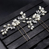Crystal Pearl Hairpin Hair Vine Headpiece Wedding Hair Jewelry