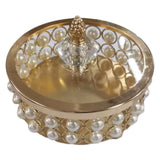 Crystal Pearls Jewelry Box Treasure Keepsake Box for Bedroom