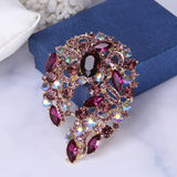 Crystal Place Style Brooches for Women Unisex Dropwater Geometry Pins