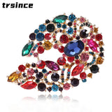 Crystal Place Style Brooches for Women Unisex Dropwater Geometry Pins