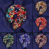 Crystal Place Style Brooches for Women Unisex Dropwater Geometry Pins