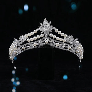 Crystal Plated Crown Baroque Zinc Alloy Women's Hair Jewelry