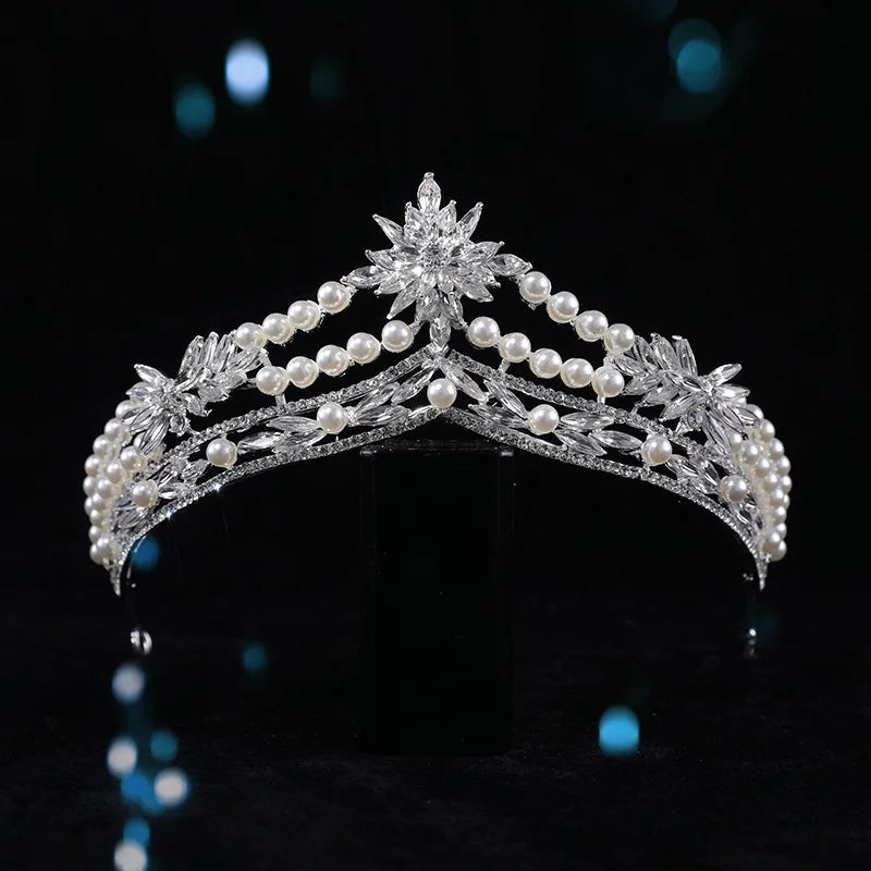 Crystal Plated Crown Baroque Zinc Alloy Women's Hair Jewelry