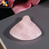 Crystal Quartz Stone Pendant 20mm Fan Beads Necklace Charms