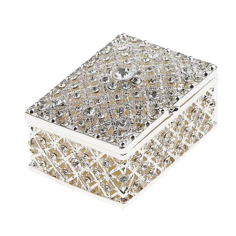 Crystal Rectangle Trinket Box for Jewelry Storage