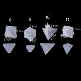 Resin Dice Epoxy Silicone Mold Multi-spec Mirror Mold