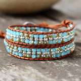 Bling Rhinestone Leather Wrap Bracelet Vintage Cuff Dropship