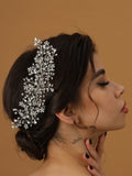 Crystal Rhinestone Bridal Headbands Silver Hairbands Wedding Hair Accessories