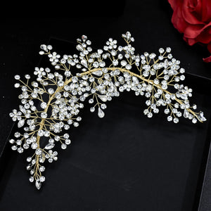 Crystal Rhinestone Bridal Headbands Silver Hairbands Wedding Hair Accessories