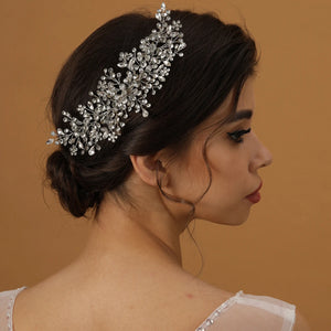 Crystal Rhinestone Bridal Headbands Silver Hairbands Wedding Hair Accessories