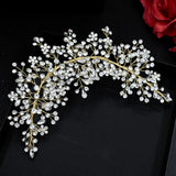 Crystal Rhinestone Bridal Headbands Silver Hairbands Wedding Hair Accessories