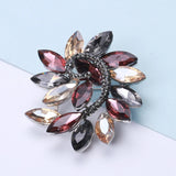 Crystal Rhinestone Glass Brooch