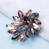 Crystal Rhinestone Glass Brooch